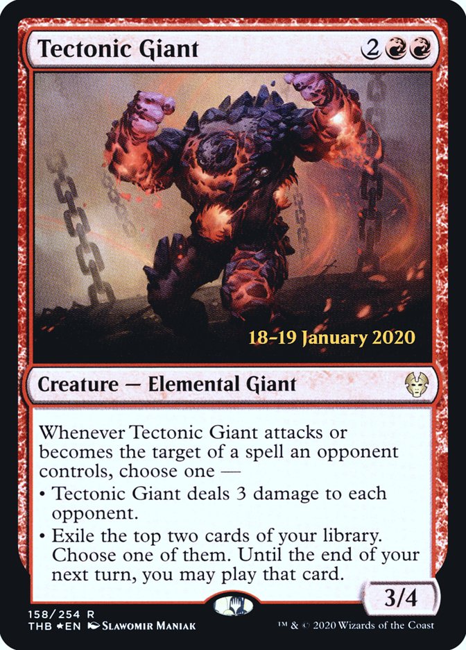 Tectonic Giant [Theros Beyond Death Prerelease Promos] | Impulse Games and Hobbies