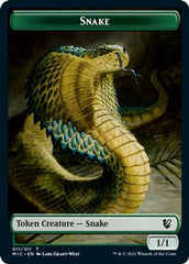 Spirit // Snake Double-Sided Token [Innistrad: Midnight Hunt Commander Tokens] | Impulse Games and Hobbies