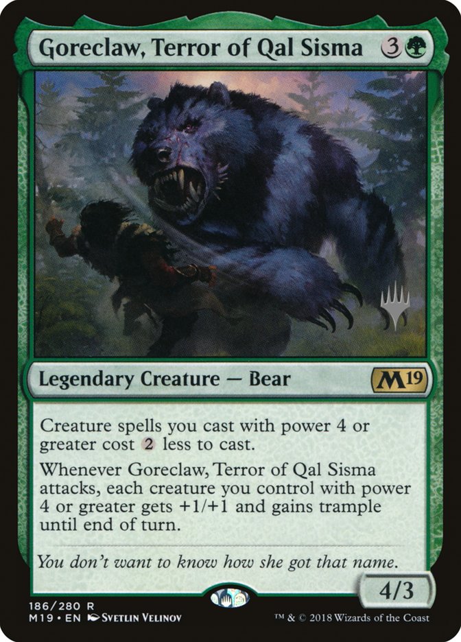 Goreclaw, Terror of Qal Sisma (Promo Pack) [Core Set 2019 Promos] | Impulse Games and Hobbies