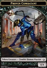 Proven Combatant // Zombie Double-sided Token [Hour of Devastation Tokens] | Impulse Games and Hobbies