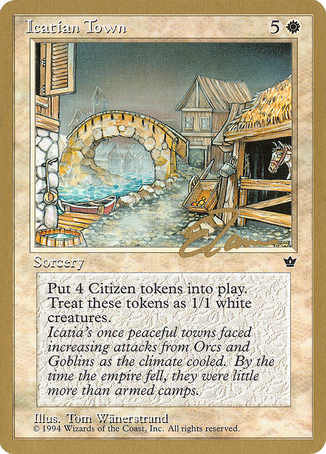 Icatian Town (Eric Tam) [Pro Tour Collector Set] | Impulse Games and Hobbies