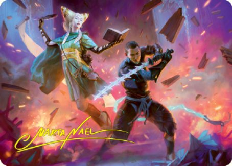 Explosive Entry Art Card (Gold-Stamped Signature) [Kamigawa: Neon Dynasty Art Series] | Impulse Games and Hobbies