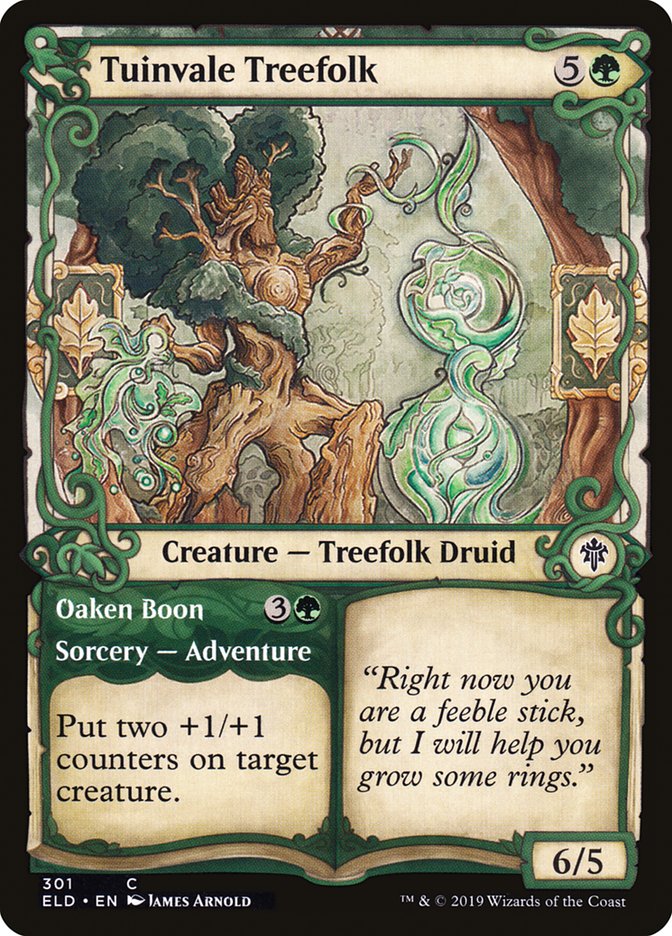 Tuinvale Treefolk // Oaken Boon (Showcase) [Throne of Eldraine] | Impulse Games and Hobbies