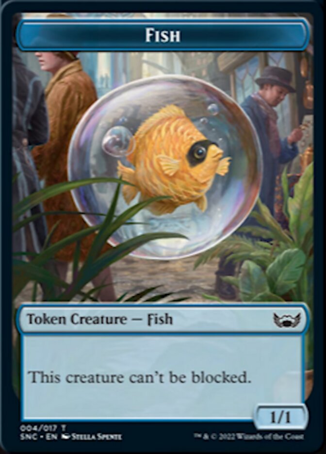 Fish // Rogue Double-sided Token [Streets of New Capenna Tokens] | Impulse Games and Hobbies