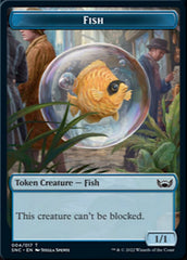 Fish // Angel Double-sided Token [Streets of New Capenna Tokens] | Impulse Games and Hobbies