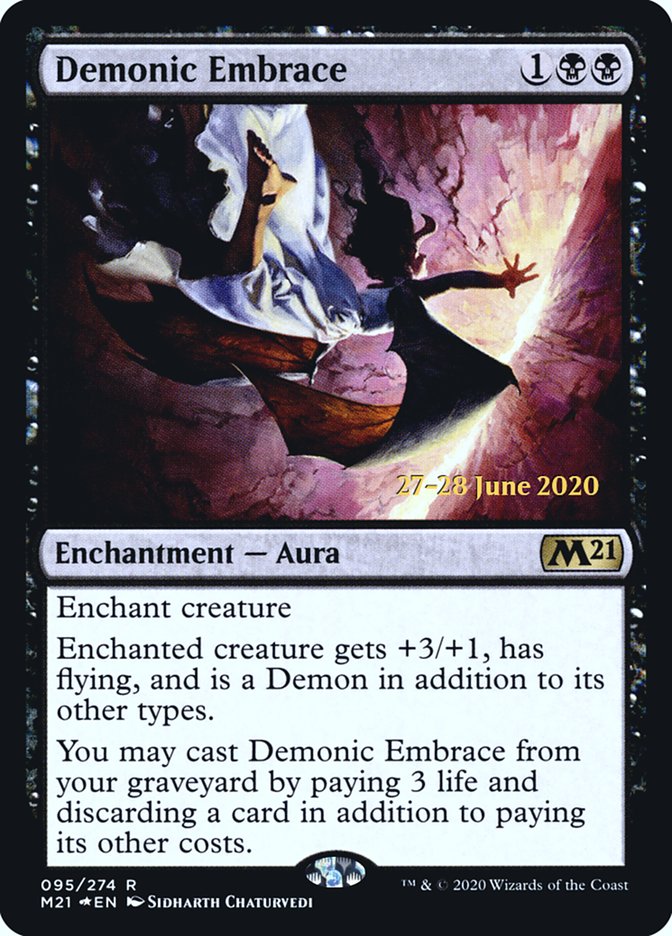 Demonic Embrace  [Core Set 2021 Prerelease Promos] | Impulse Games and Hobbies