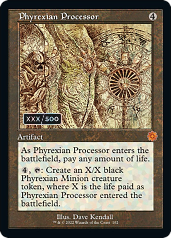 Phyrexian Processor (Retro Schematic) (Serial Numbered) [The Brothers' War Retro Artifacts] | Impulse Games and Hobbies