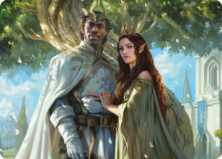 Aragorn and Arwen, Wed Art Card [The Lord of the Rings: Tales of Middle-earth Art Series] | Impulse Games and Hobbies