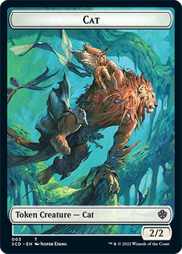 Saproling // Cat Double-Sided Token [Starter Commander Decks] | Impulse Games and Hobbies