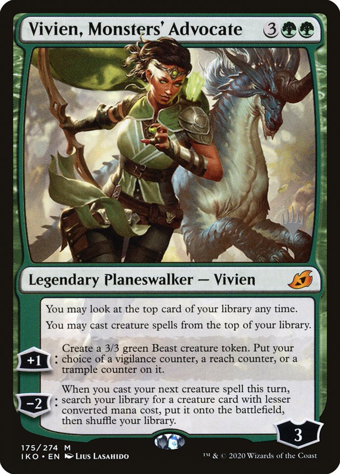 Vivien, Monsters' Advocate (Promo Pack) [Ikoria: Lair of Behemoths Promos] | Impulse Games and Hobbies