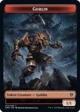 Zombie Knight // Goblin Double-sided Token [Dominaria United Commander Tokens] | Impulse Games and Hobbies