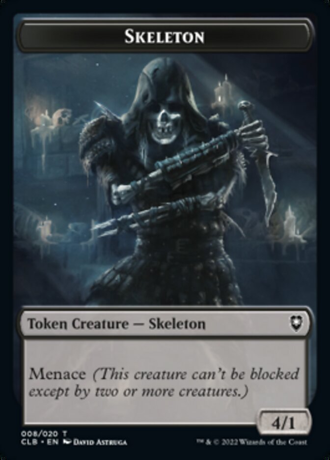 Skeleton Token [Commander Legends: Battle for Baldur's Gate Tokens] | Impulse Games and Hobbies