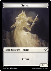 Spirit // Phyrexian Germ Double-Sided Token [Murders at Karlov Manor Commander Tokens] | Impulse Games and Hobbies