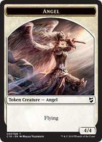 Angel // Cat Double-sided Token [Commander 2018 Tokens] | Impulse Games and Hobbies