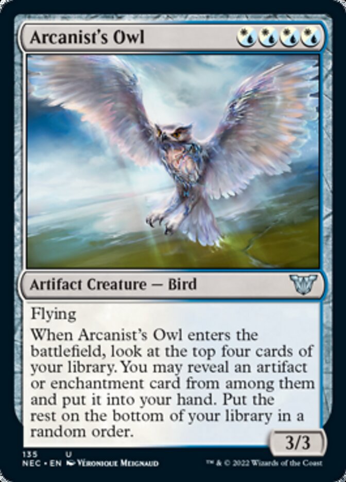 Arcanist's Owl [Kamigawa: Neon Dynasty Commander] | Impulse Games and Hobbies