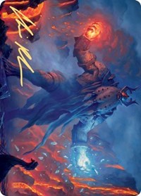 Aegar, the Freezing Flame (Gold-Stamped Signature) [Kaldheim: Art Series] | Impulse Games and Hobbies