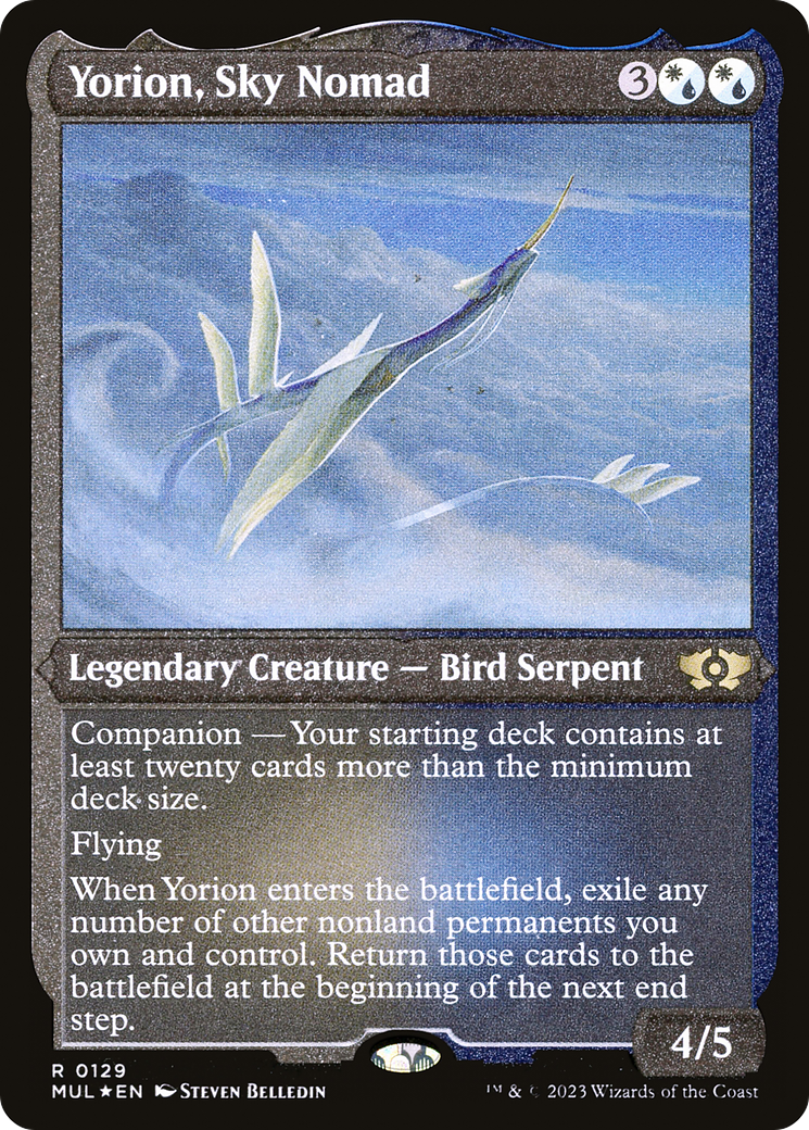 Yorion, Sky Nomad (Foil Etched) [Multiverse Legends] | Impulse Games and Hobbies