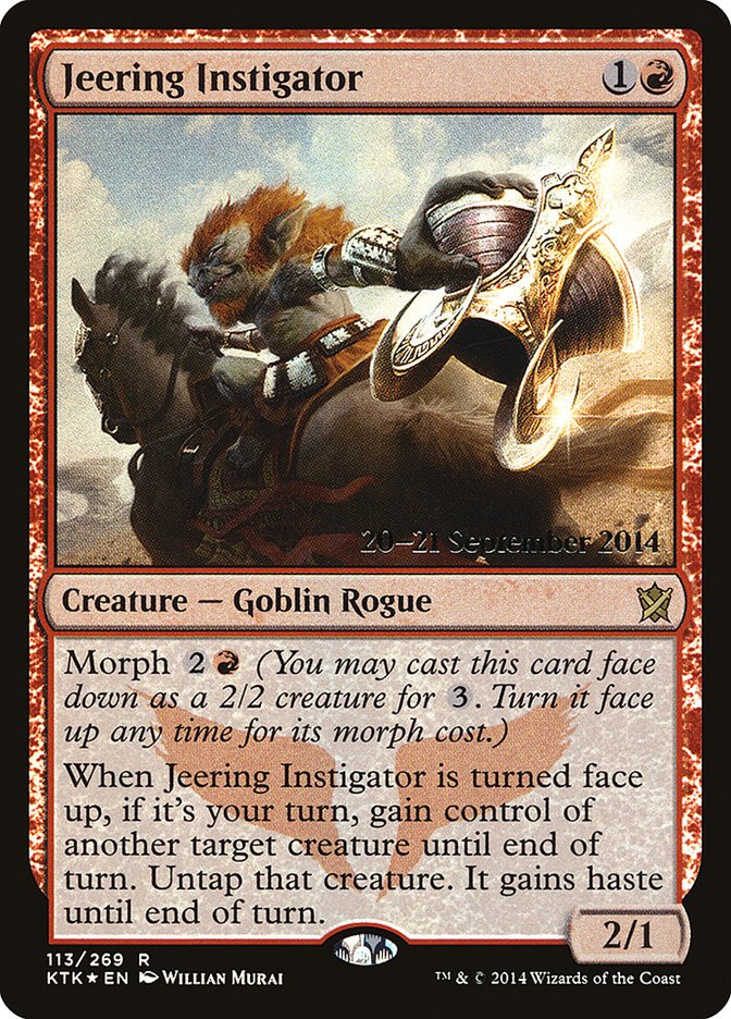 Jeering Instigator [Khans of Tarkir Prerelease Promos] | Impulse Games and Hobbies