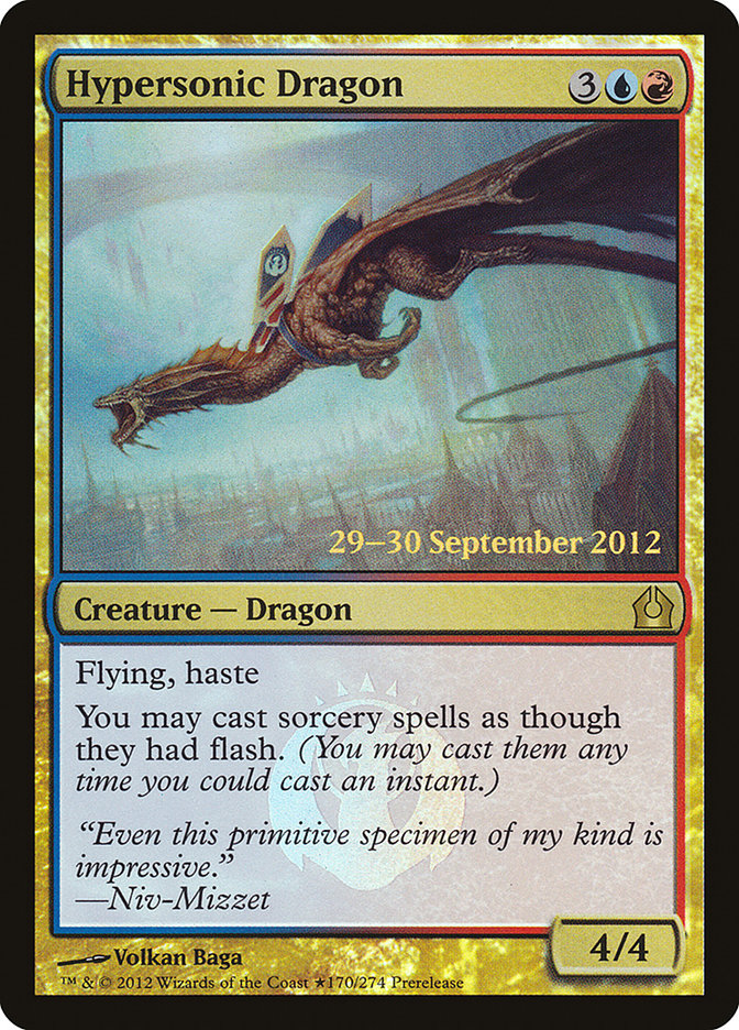 Hypersonic Dragon [Return to Ravnica Prerelease Promos] | Impulse Games and Hobbies