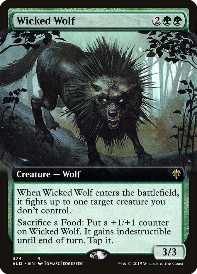 Wicked Wolf (Extended Art) [Throne of Eldraine] | Impulse Games and Hobbies