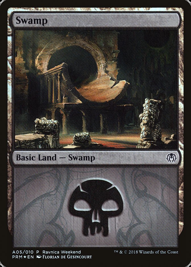 Swamp (A05) [Ravnica Allegiance Ravnica Weekend] | Impulse Games and Hobbies