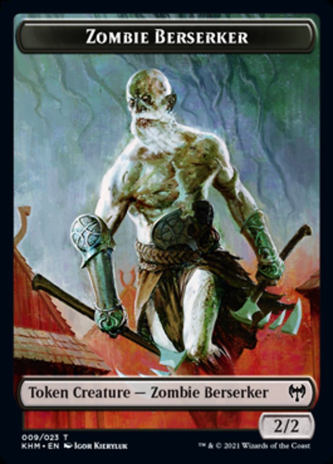 Zombie Berserker Token [Kaldheim Tokens] | Impulse Games and Hobbies