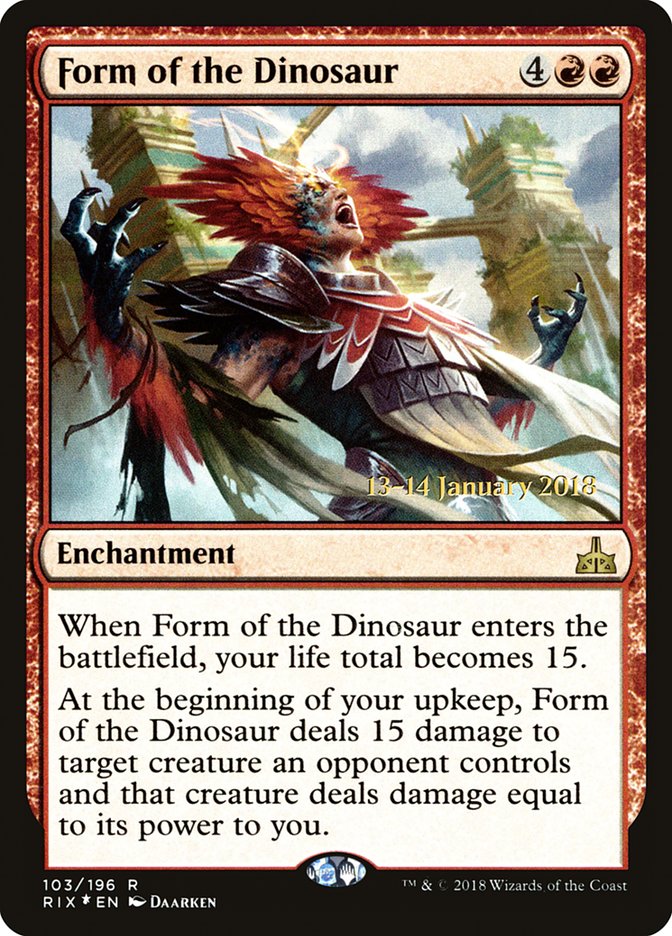 Form of the Dinosaur [Rivals of Ixalan Prerelease Promos] | Impulse Games and Hobbies