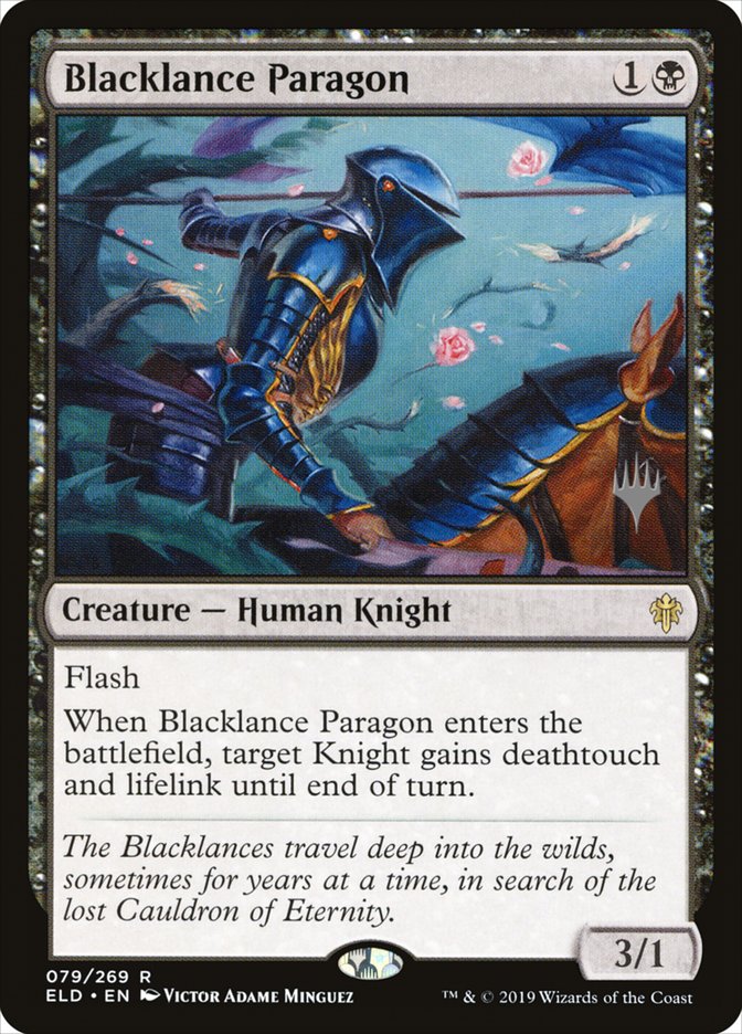 Blacklance Paragon (Promo Pack) [Throne of Eldraine Promos] | Impulse Games and Hobbies