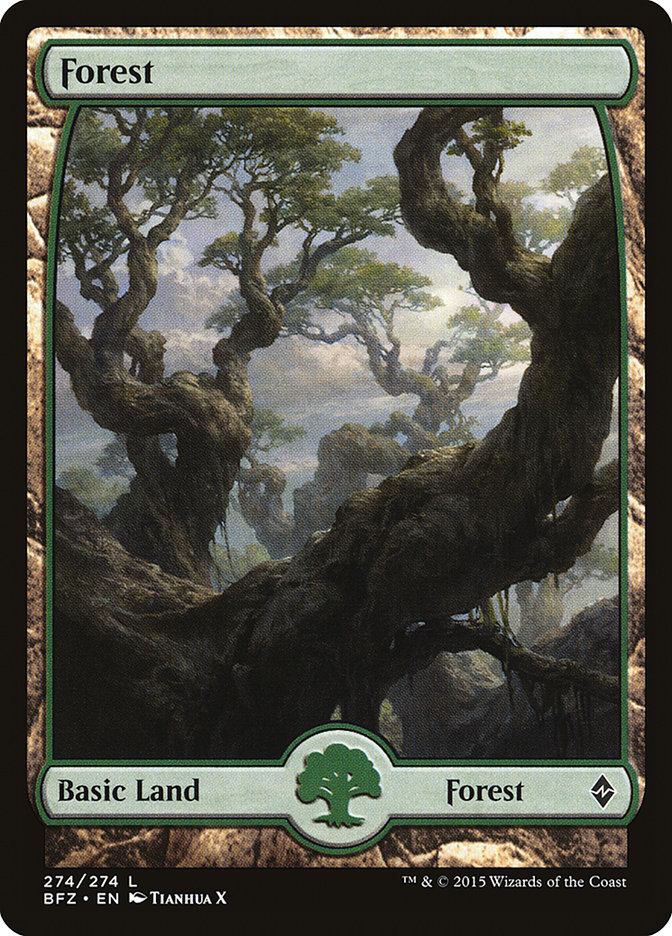 Forest (274) (Full Art) [Battle for Zendikar] | Impulse Games and Hobbies