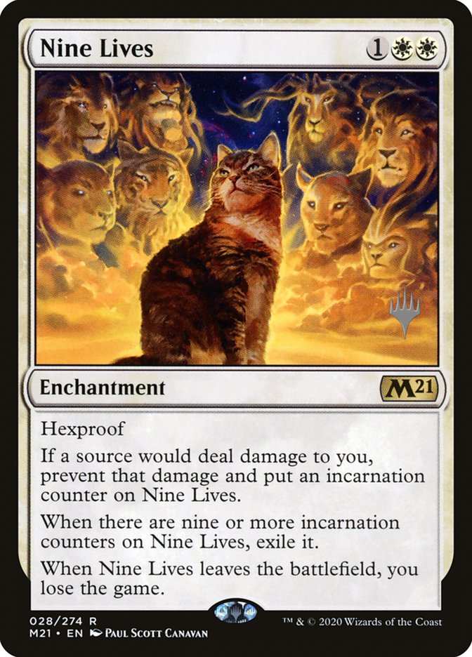 Nine Lives (Promo Pack) [Core Set 2021 Promos] | Impulse Games and Hobbies