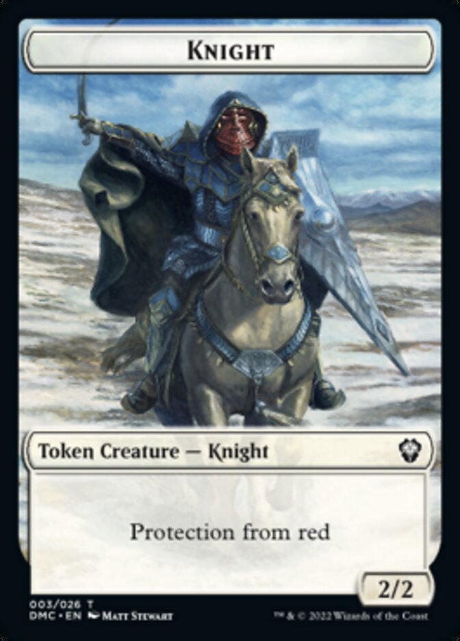 Soldier // Knight Double-sided Token [Dominaria United Tokens] | Impulse Games and Hobbies