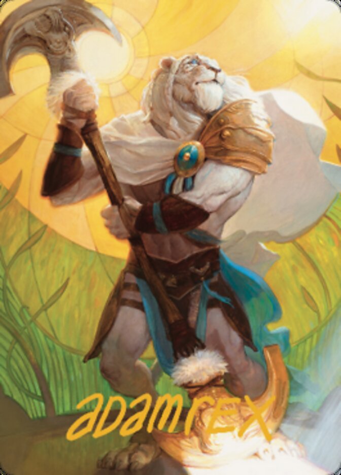 Ajani, Sleeper Agent Art Card (Gold-Stamped Signature) [Dominaria United Art Series] | Impulse Games and Hobbies