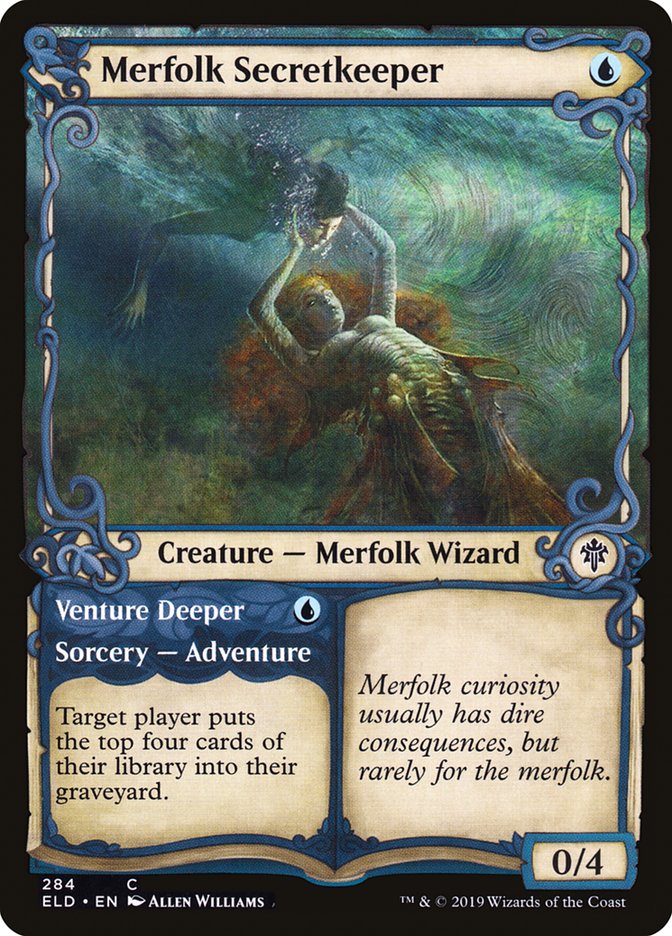 Merfolk Secretkeeper // Venture Deeper (Showcase) [Throne of Eldraine] | Impulse Games and Hobbies