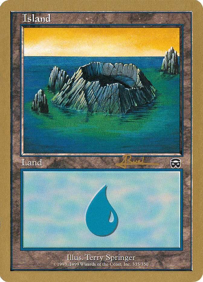 Island (335) (Antoine Ruel) [World Championship Decks 2001] | Impulse Games and Hobbies