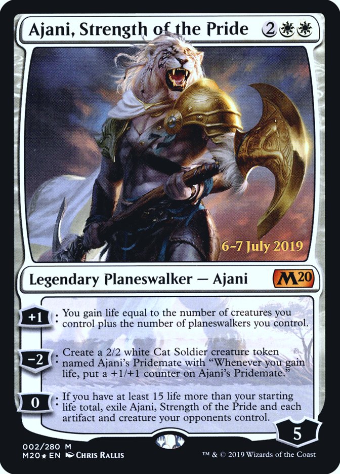 Ajani, Strength of the Pride  [Core Set 2020 Prerelease Promos] | Impulse Games and Hobbies