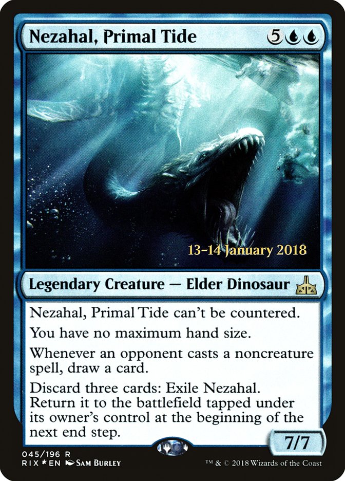 Nezahal, Primal Tide [Rivals of Ixalan Prerelease Promos] | Impulse Games and Hobbies