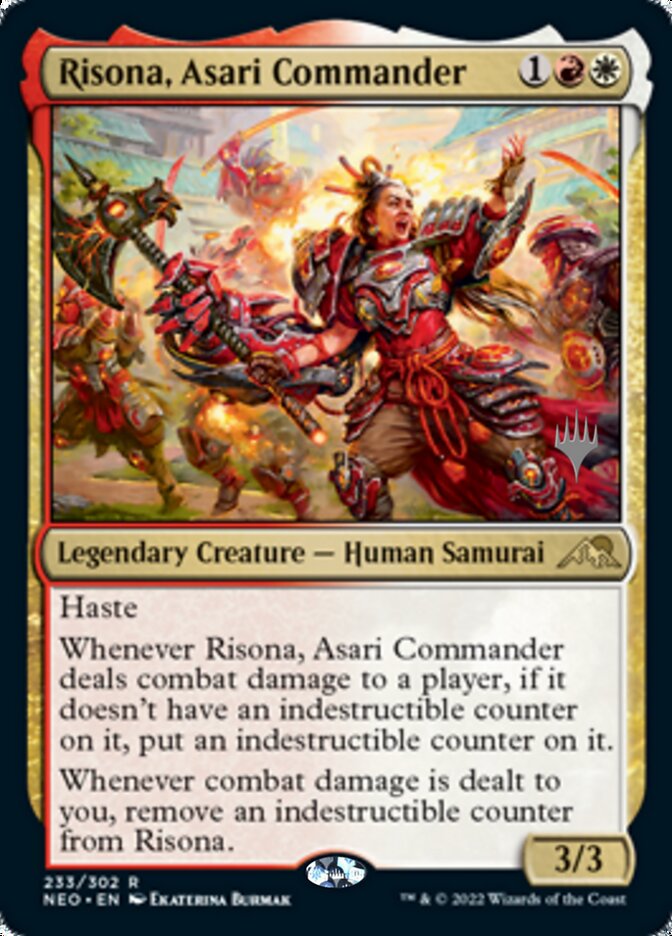 Risona, Asari Commander (Promo Pack) [Kamigawa: Neon Dynasty Promos] | Impulse Games and Hobbies