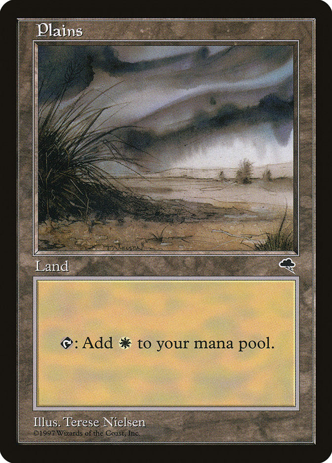 Plains (Signature on Center Left) [Tempest] | Impulse Games and Hobbies