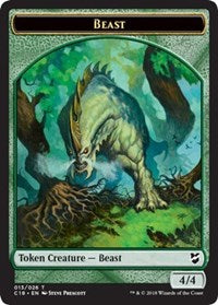 Beast (013) // Plant Double-sided Token [Commander 2018 Tokens] | Impulse Games and Hobbies