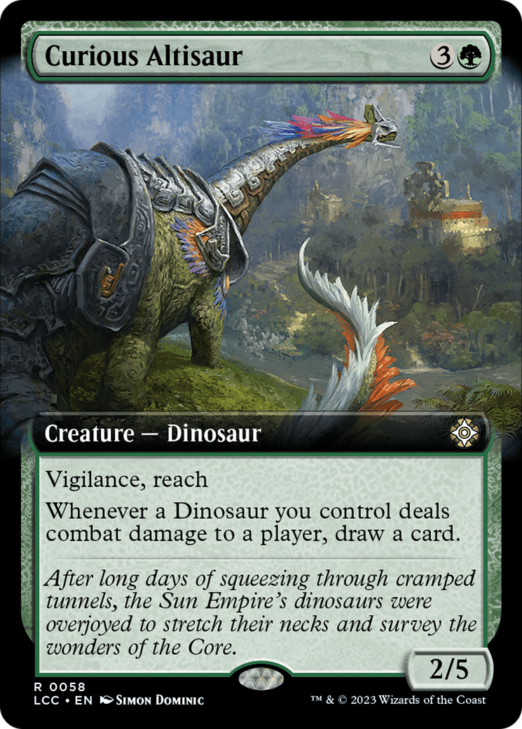 Curious Altisaur (Extended Art) [The Lost Caverns of Ixalan Commander] | Impulse Games and Hobbies