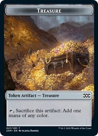 Treasure // Wurm (029) Double-sided Token [Double Masters Tokens] | Impulse Games and Hobbies
