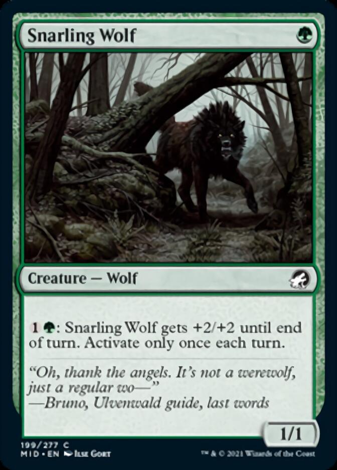 Snarling Wolf [Innistrad: Midnight Hunt] | Impulse Games and Hobbies