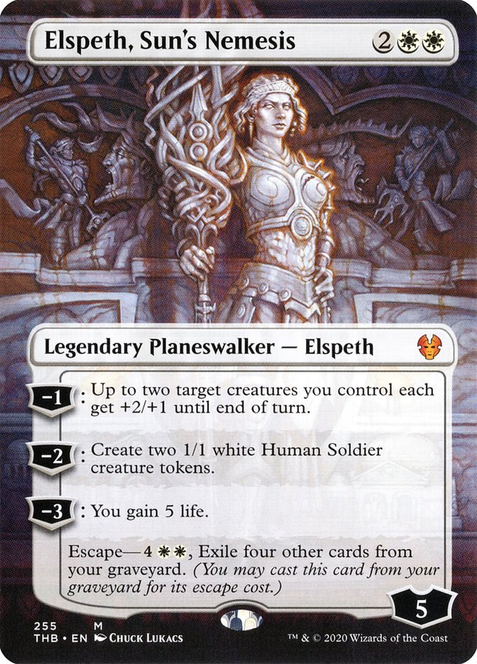 Elspeth, Sun's Nemesis (Borderless) [Theros Beyond Death] | Impulse Games and Hobbies