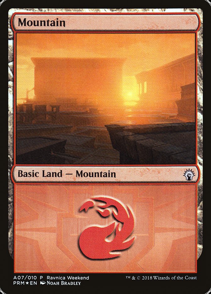 Mountain (A07) [Ravnica Allegiance Ravnica Weekend] | Impulse Games and Hobbies