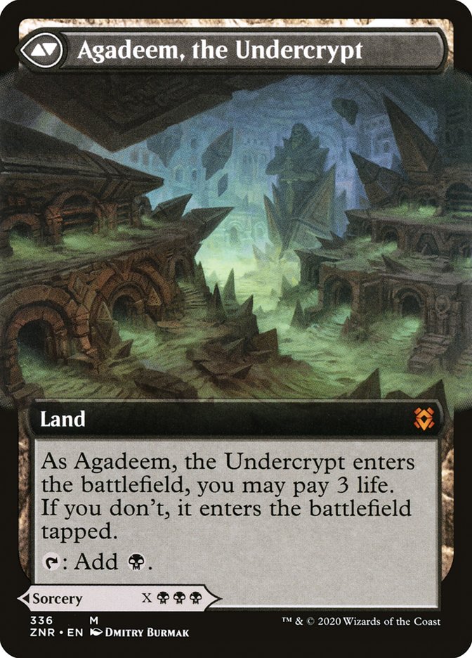 Agadeem's Awakening // Agadeem, the Undercrypt (Extended Art) [Zendikar Rising] | Impulse Games and Hobbies