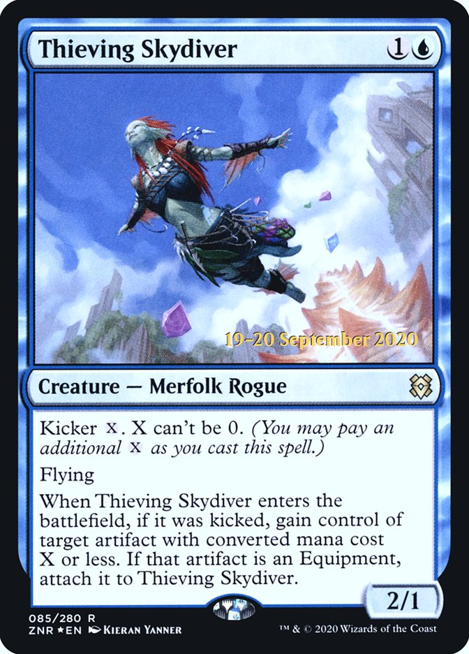 Thieving Skydiver  [Zendikar Rising Prerelease Promos] | Impulse Games and Hobbies