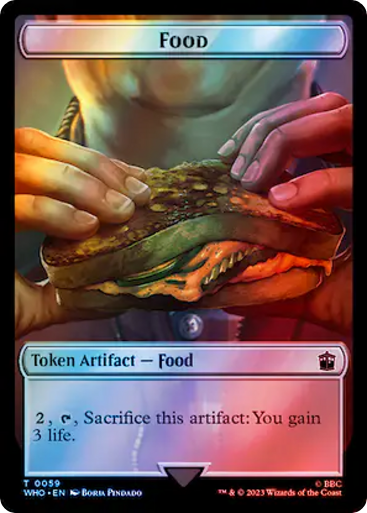 Alien // Food (0059) Double-Sided Token (Surge Foil) [Doctor Who Tokens] | Impulse Games and Hobbies