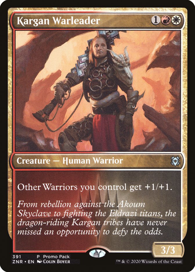 Kargan Warleader (Promo Pack) [Zendikar Rising Promos] | Impulse Games and Hobbies