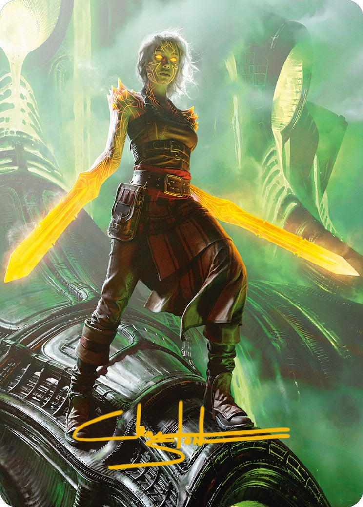Nahiri, the Unforgiving Art Card (Gold-Stamped Signature) [Phyrexia: All Will Be One Art Series] | Impulse Games and Hobbies