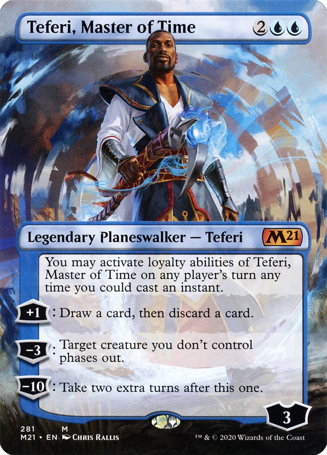 Teferi, Master of Time (Borderless) [Core Set 2021] | Impulse Games and Hobbies